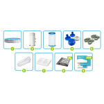 Intex Prism Πισίνα PVC με Μεταλλικό Σκελετό & Αντλία Φίλτρου 366x366x76εκ.